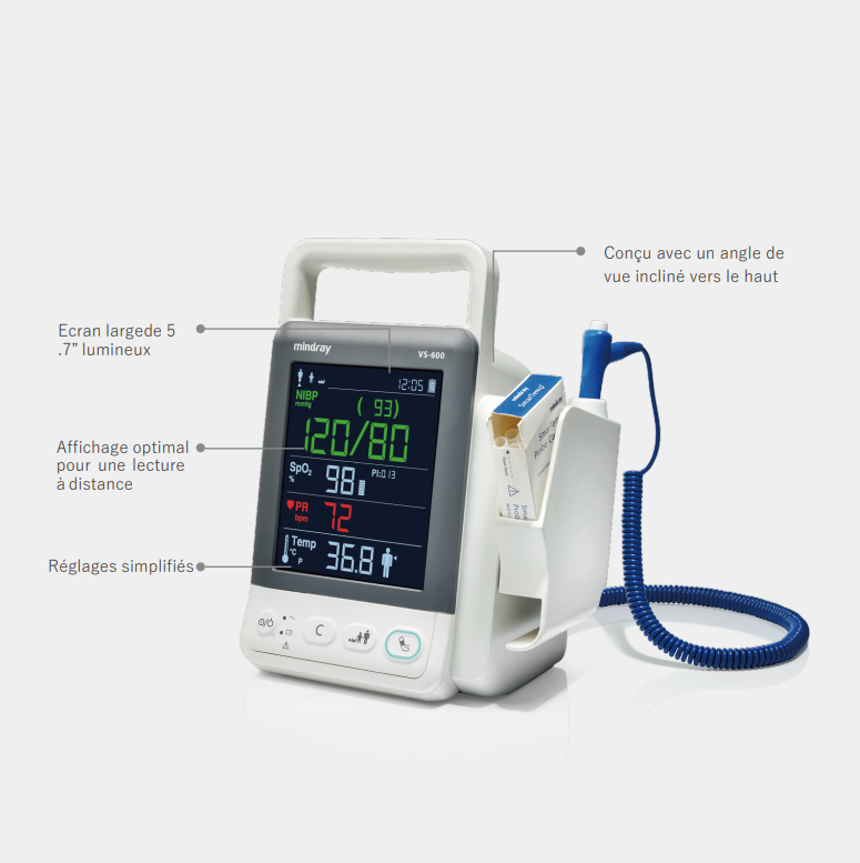 Moniteur de constantes Mindray VS600 : PNI, SpO2 Mindray