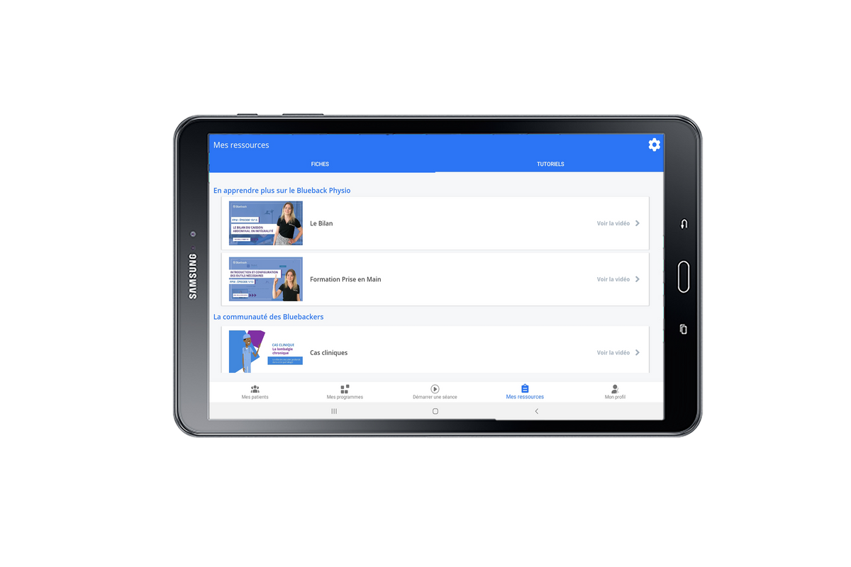 Blueback Physio - Configuration EXPERT
