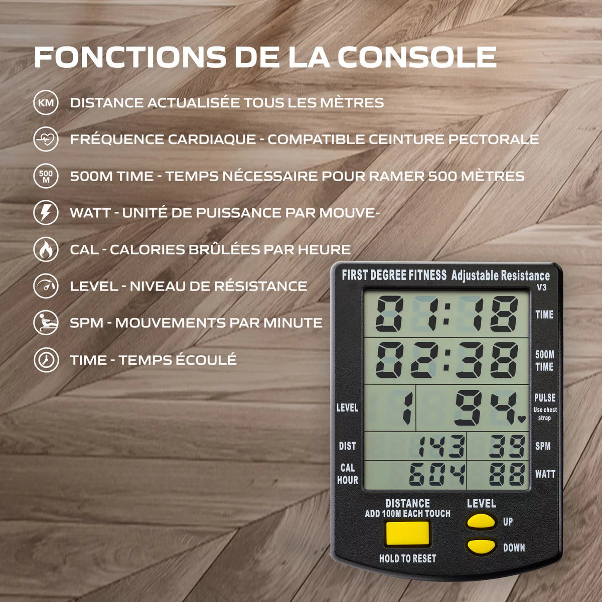 Rameur Fluid Rower – Apollo Plus