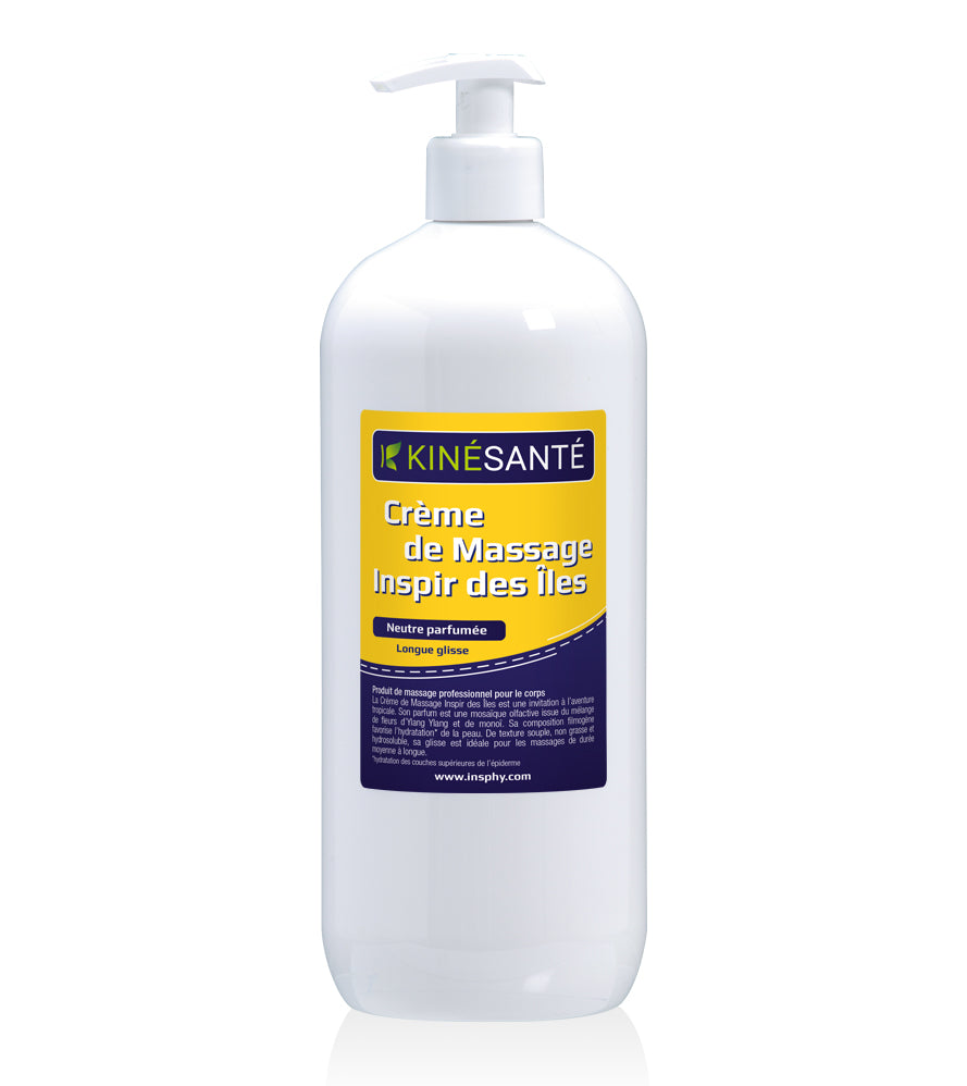 Crème de massage parfumée Inspir des îles - Flacon-pompe 1L