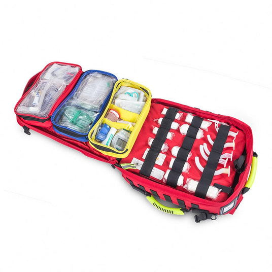 intérieur d'un sac d'urgence