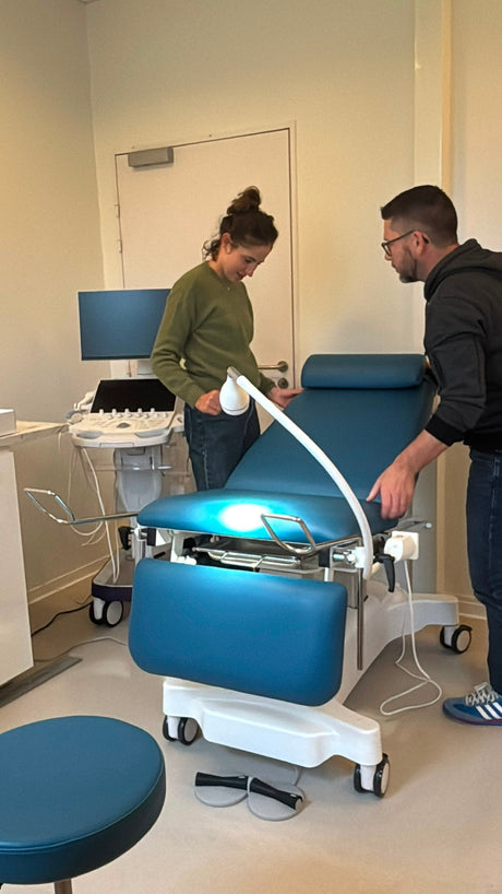 Fauteuil LEQUESNOY de Vog Medical dans un cabinet de gynécologie à la clinique Belharrra à Bayonne