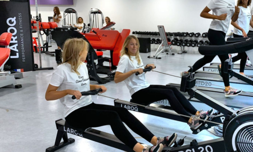 Rameurs et ski trainer