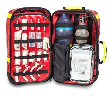 intérieur d'un sac d'urgence