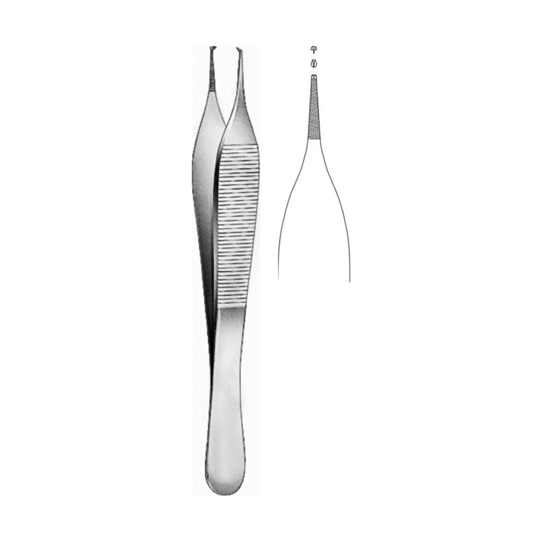 Pince Adson 12cm Avec Griffes - HOLTEX - Acier inoxydable