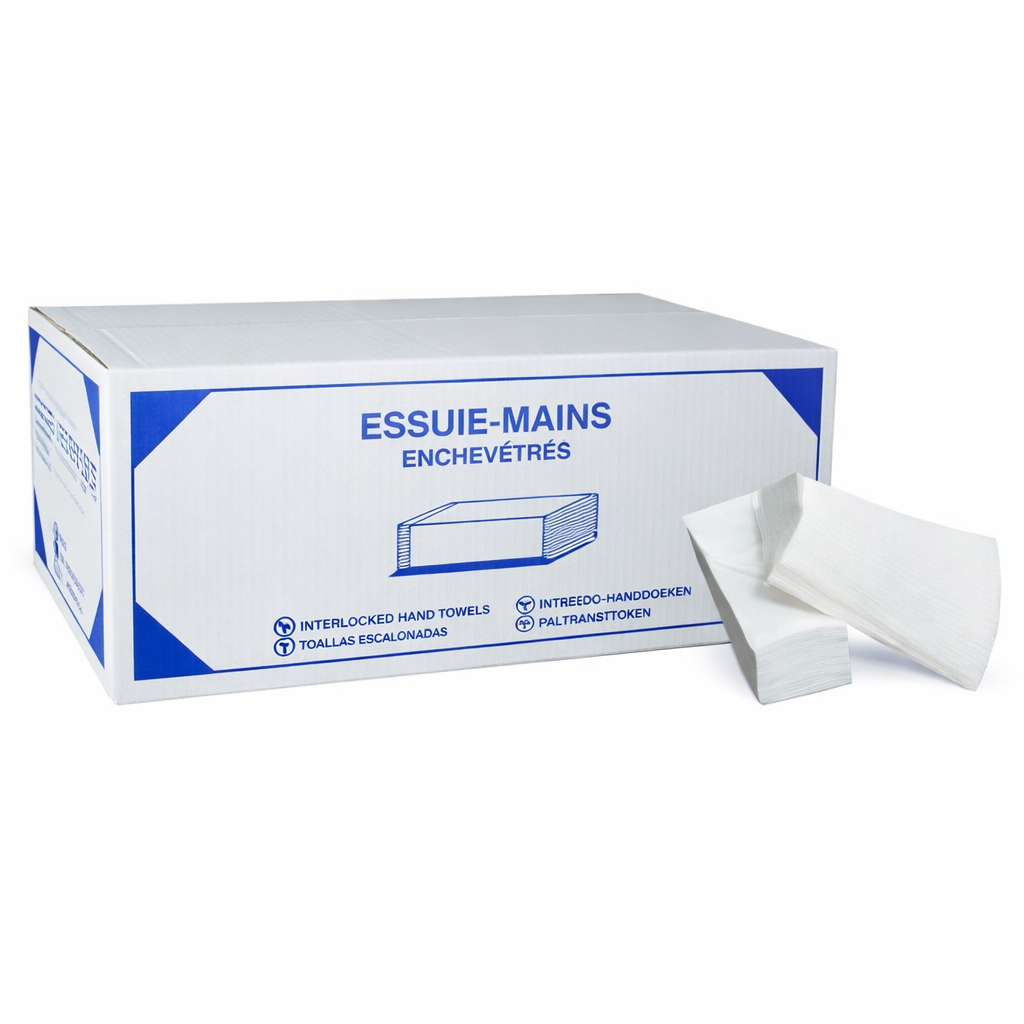 Essuie-mains lisse enchevêtrés - Pliage en W - 22X34 cm - H251LSM