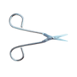 ciseaux pointus-mousse stérile
