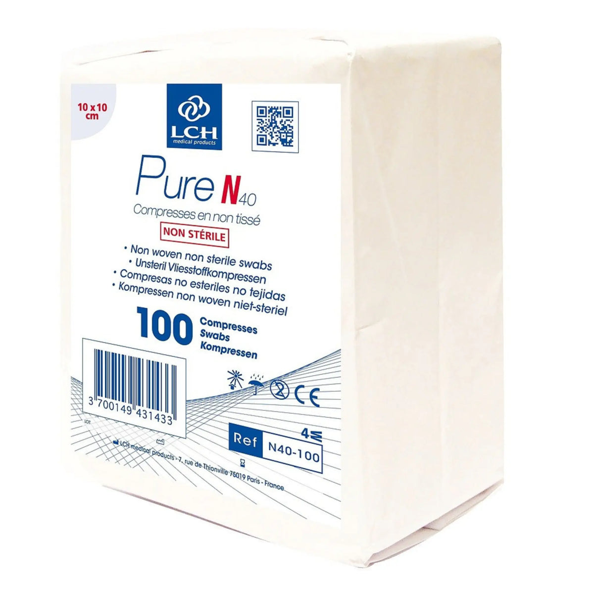 Compresses non tissées, non stériles 40g