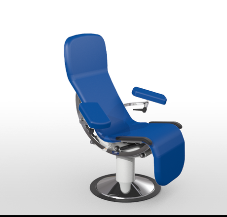 fauteuil de prélèvement bleu promotal