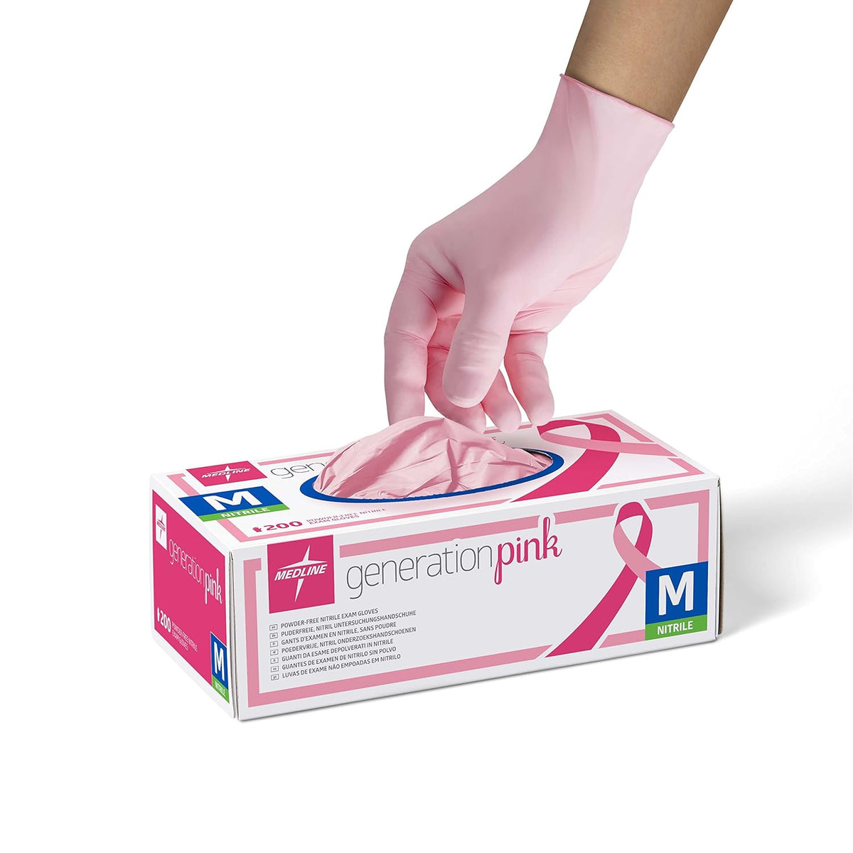 Gants nitriles roses Génération PINK - Boite de 250
