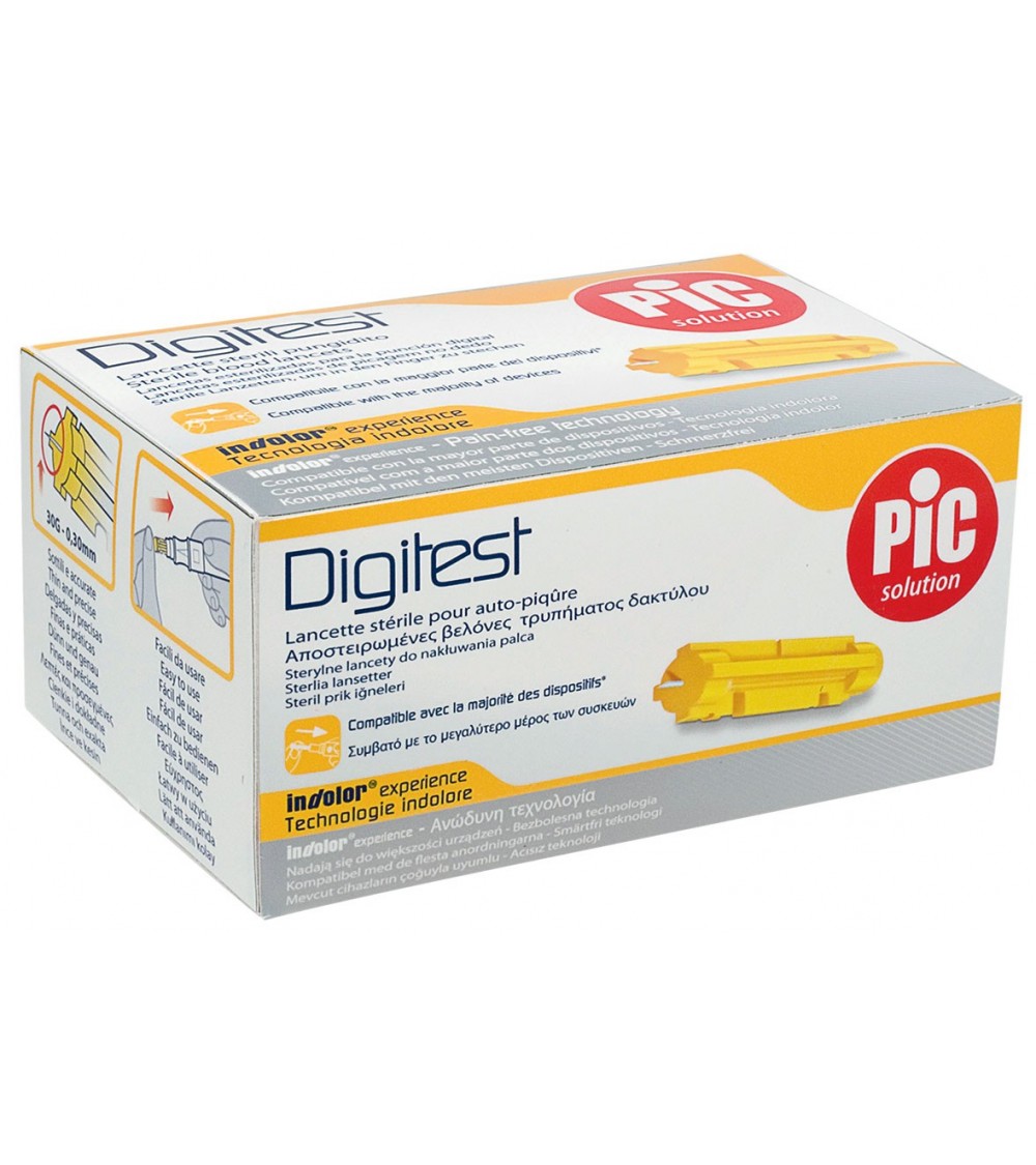 Lancettes stériles Digitest PIC SOLUTION - Boite de 200 - Date dépassée
