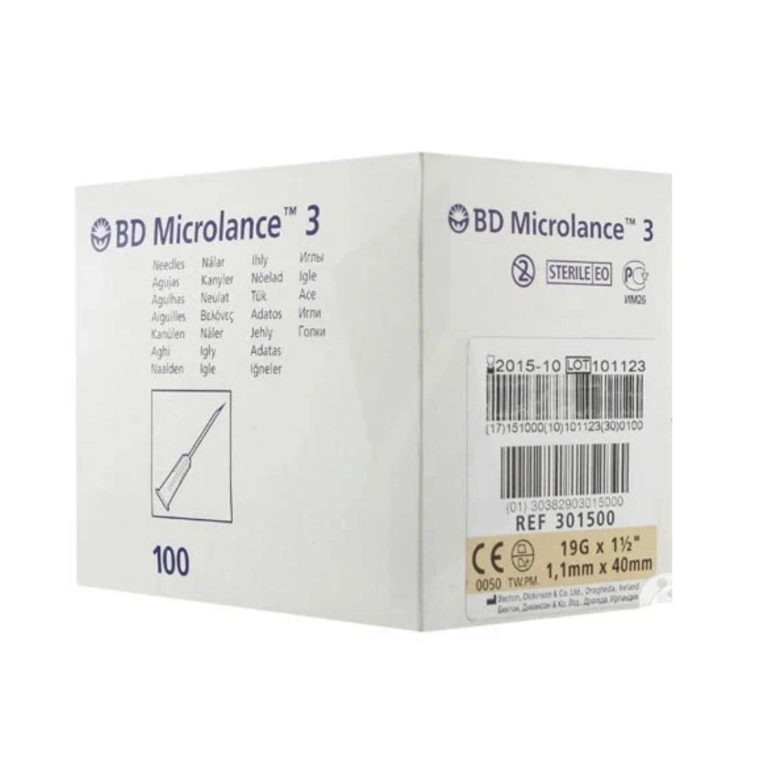 Aiguilles hypodermiques BD Microlance 3 - Creme - 1,1 x 40mm - Date dépassée