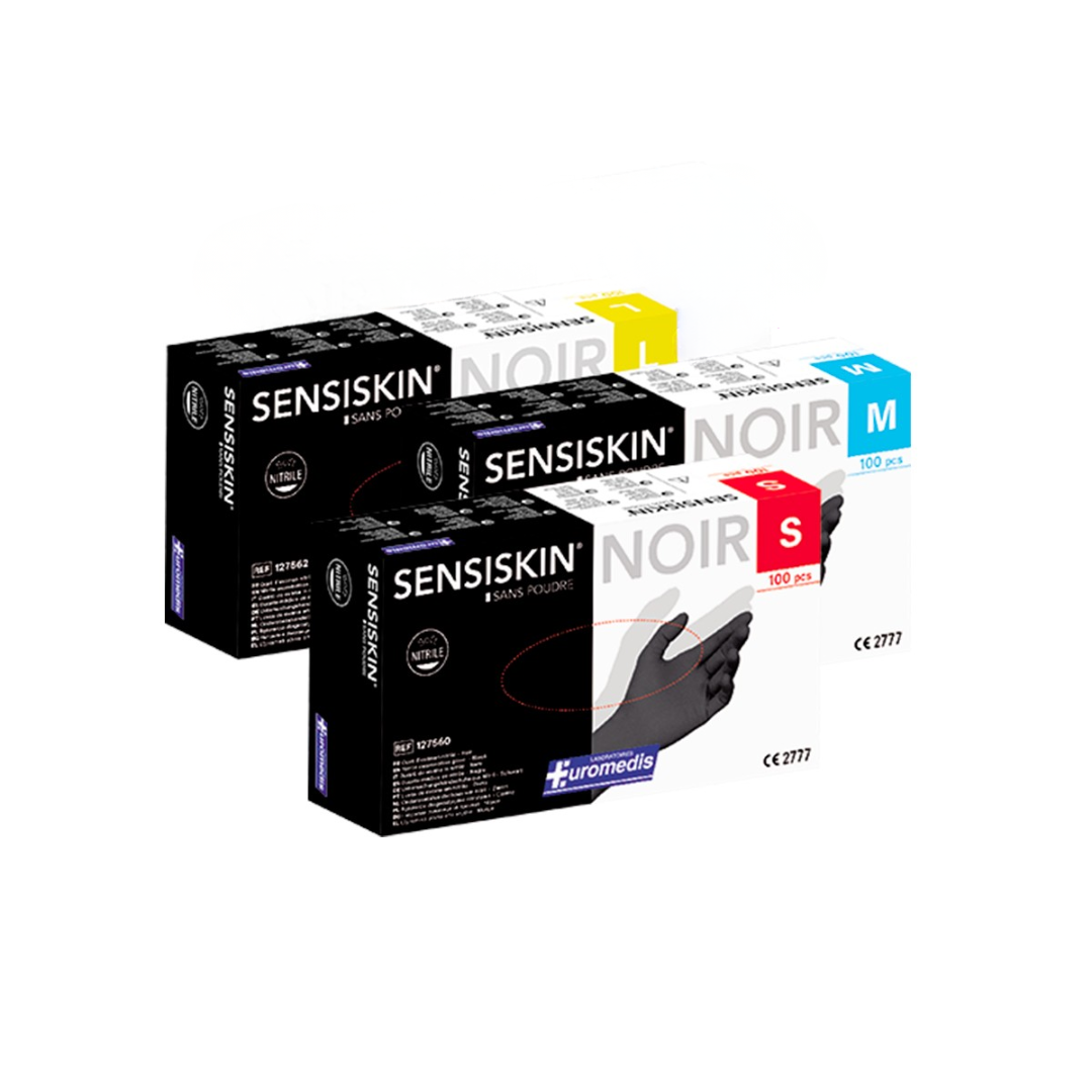 Gants nitriles Sensiskin Noir